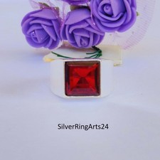 Red Garnet Solid 925 Sterling Silver Ring Father's Day Gift All Size AK2011