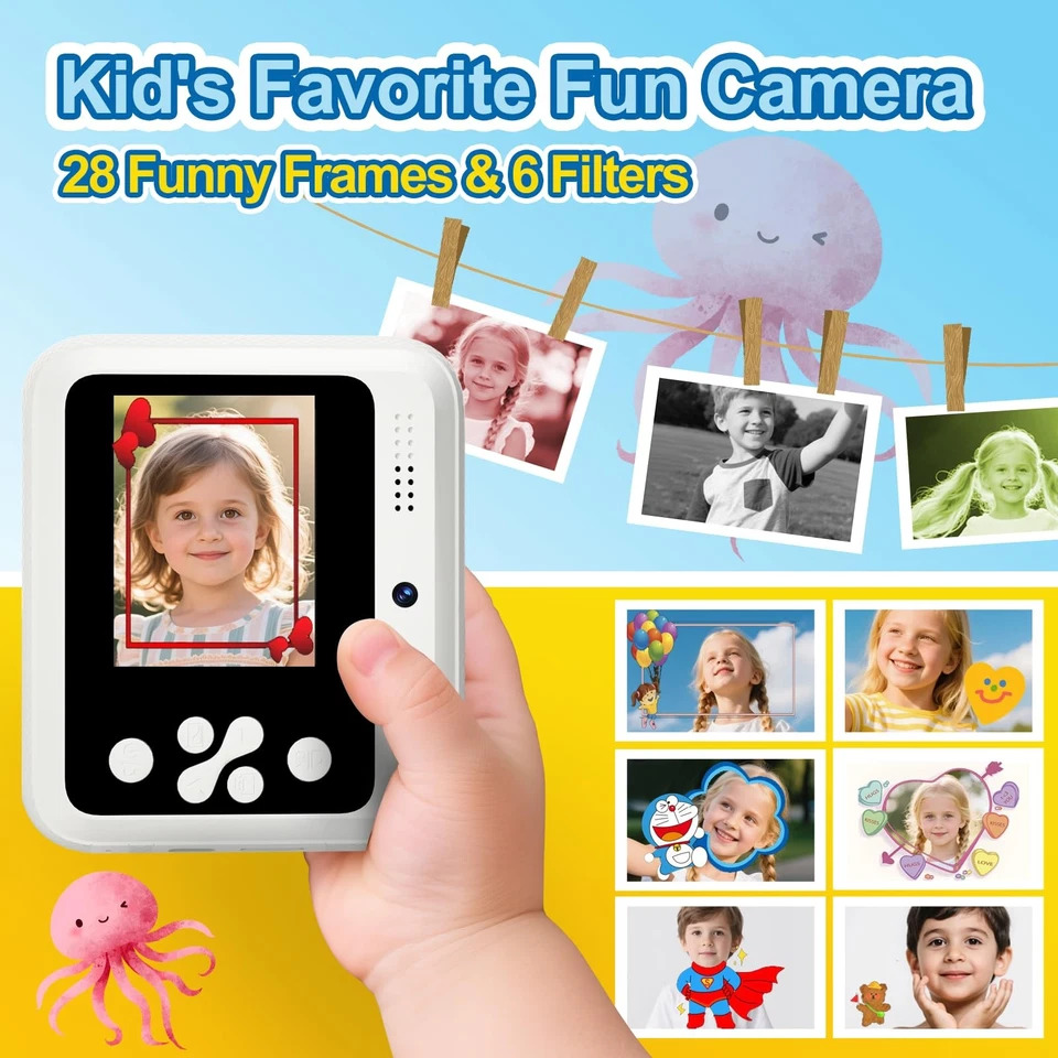 OTJ Kids Camera Instant Print - 1080P Kids Instant Cameras That Print Photos ... - Image 4 of 4