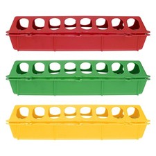 3PCS Pigeon Feeders Chicken Quail No Waste Food Dispenser Slot Random Color New