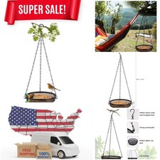 Heavy Duty Hanging Bird Feeder  Tray: Perfect for Attracting Nature's Beauty