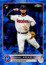 2022 Topps Chrome Update Sapphire Gabriel Arias Rookie Debut Cleveland Guardians