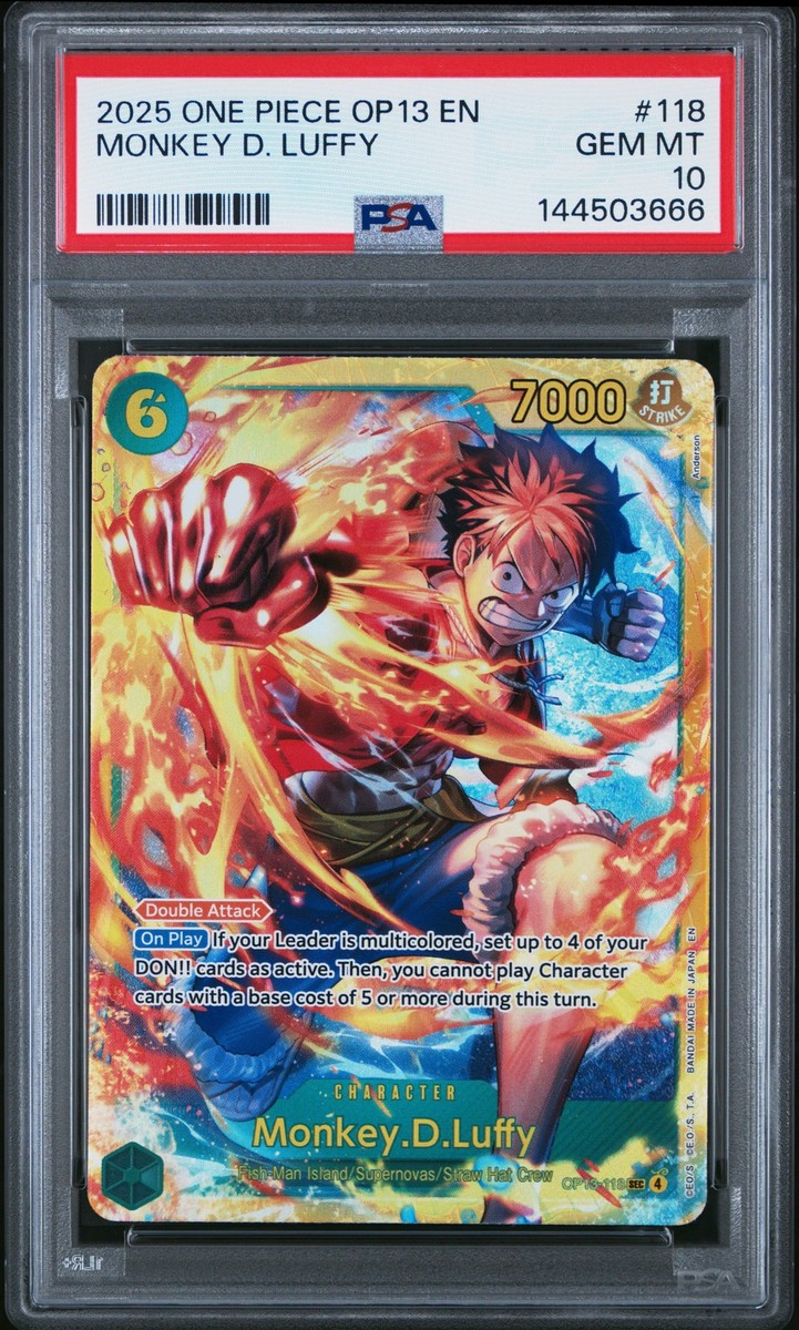 2025 ONE PIECE OP13 モンキー・D・ルフィ #118 PSA9 Monkey.D.Luffy (118) OP13-118 Carrying On His Will Foil for sale