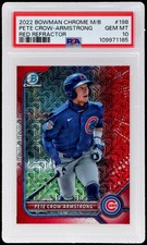 2022 Bowman Chrome Mega Box Pete Crow-armstrong PSA 10 Prospect Red Refractor