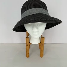 Sun ‘N’ Sand Elegant Black and Gray Women's Bucket Hat
