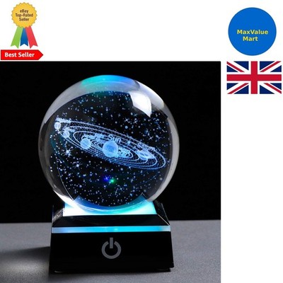 3,15 (80 mm) Sonnensystem Kristallkugel 3D Sonnensystem Planeten Modellkugel mit