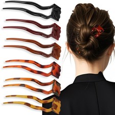6 Pack French Hair Pins, U-Shaped, French Twist, Quick Styling, Accessories