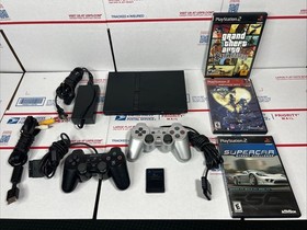 Sony PlayStation 2 Slim PS2 Console Bundle W / GAMES  - SAME DAY SHIP - WARRANTY