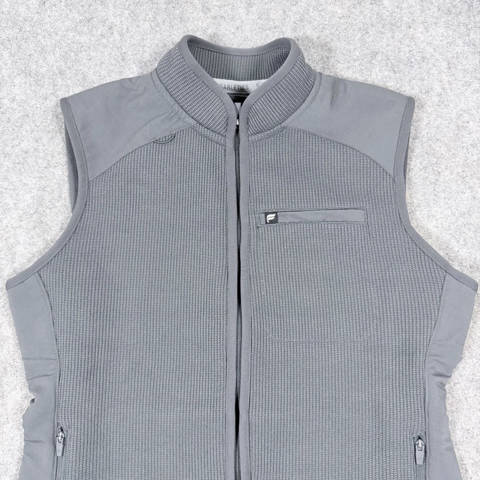 Fabletics Full Zip Pockets Sleeveless Performance Vest Women's Size Small Gray - Image 2 of 4