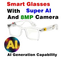 AI Smart Glasses with 4K Ultra-Wide Anti-Shake HD Camera, AI Translation