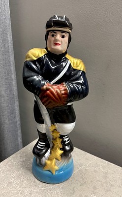 Vintage Ceramic Decanter Hockey Souvenir   Lucky Number 77 