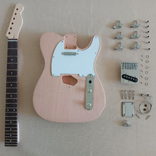 6 String TELE DIY Electric Guitar Kit Mahogany Body Rosewood  Maple Neck