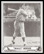 Wally Berger 1986 Play Ball REPRINT Baseball Card #81 (NM)