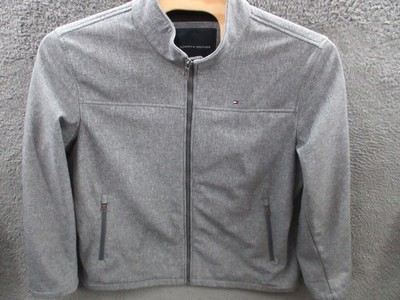 Tommy Hilfiger Mens XXL Heather Grey Lined Softshell Classic Zip Jacket