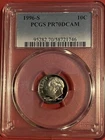 1996-S Roosevelt Dime 10C Proof  PCGS PR70DCAM Deep Cameo