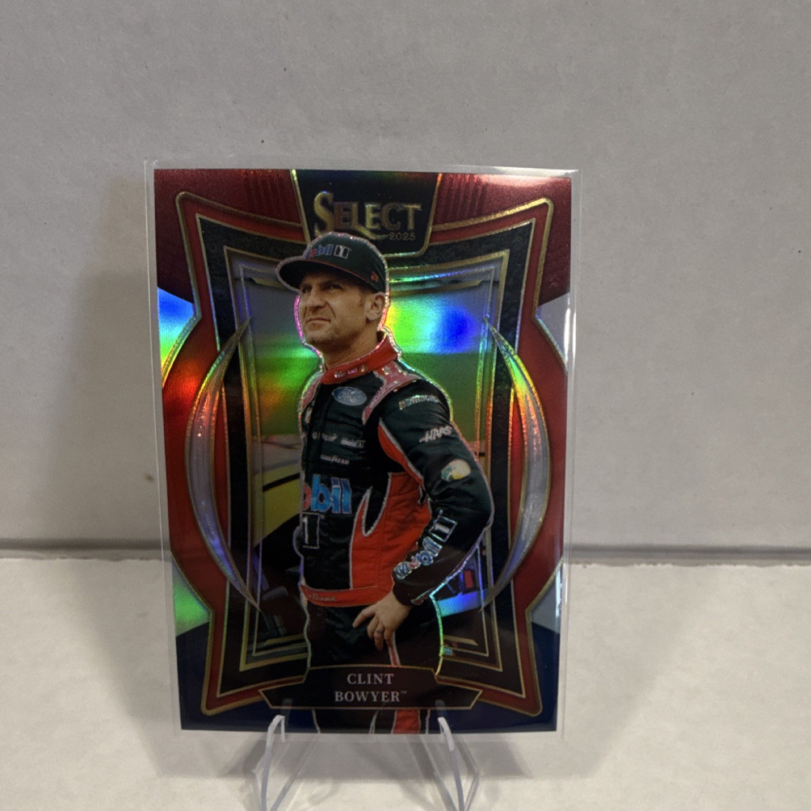 Panini Select 2025 Grandstand Clint Bowyer #84 Red & Blue Prizm /249 NASCAR