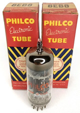 Vintage 1950s Philco Electron Tube Model 8EB8 With Original Box Set Of 2