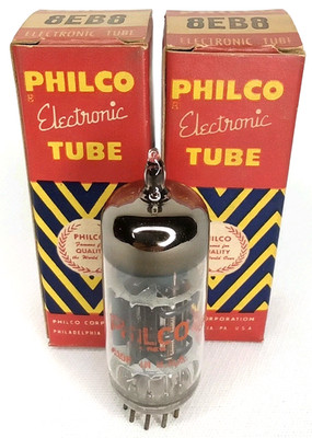 Vintage 1950s Philco Electron Tube Model 8EB8 With Original Box Set Of 2
