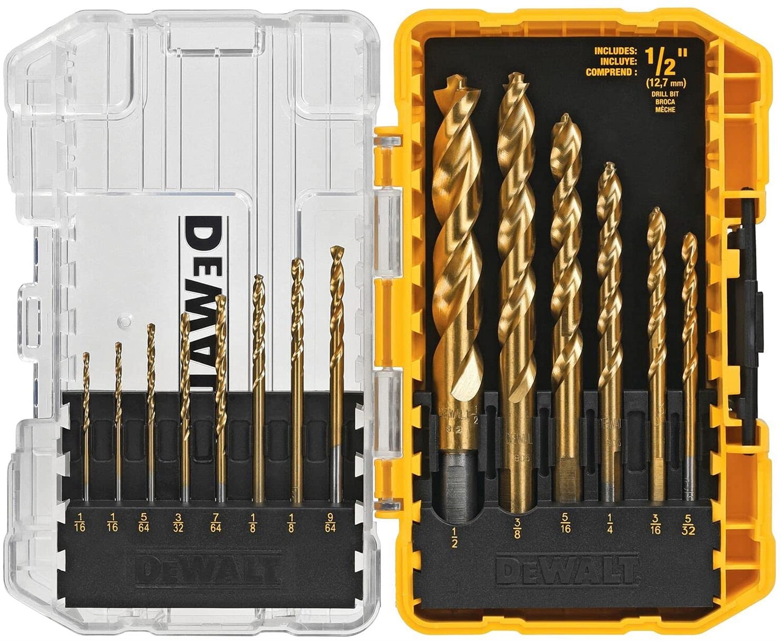 DeWALT Titanium Speed Tip Drill Bit Set for All Projects, 14