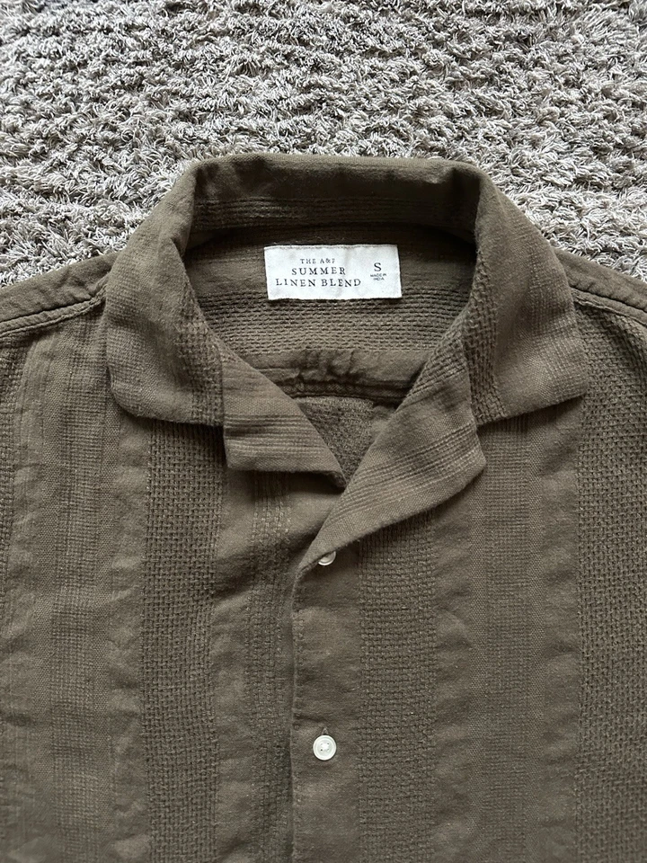 Abercrombie And Fitch The A&F Summer Linen Blend Knit Button Shirt Adult Small - Image 2 of 4