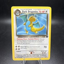 Dark Dragonite 22/82  Team Rocket Regular Pokemon Vintage Card TCG LP -j