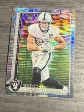 2025 Topps Chrome Football Brock Bowers #178 Pulsar Refractor Las Vegas Raiders