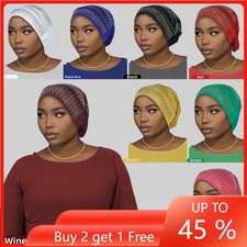 Hijab Women Hair Loss Caps African Beanie Muslim Turban Chemo Cancer Hats Cover