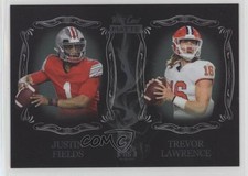 2021 MATTE Dueling Guns Black - Silver Smoke Justin Fields Trevor Lawrence 06rp