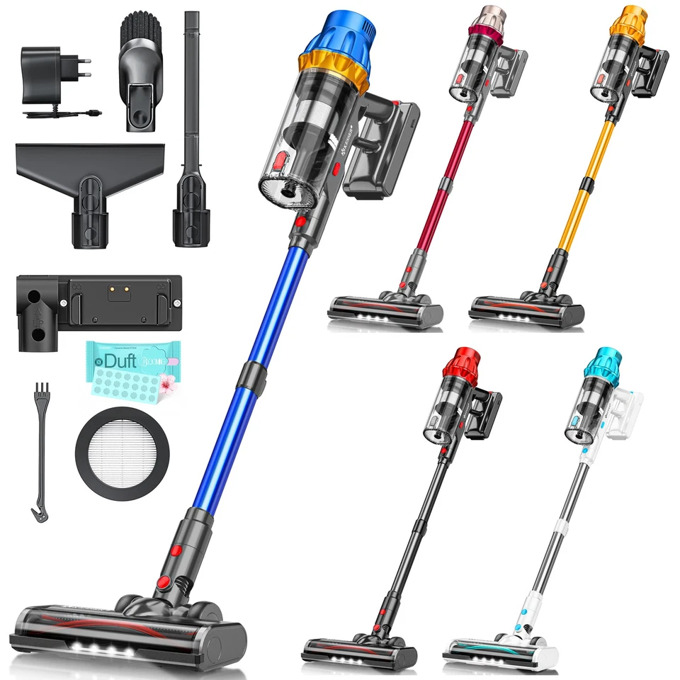 KESSER® Akku Staubsauger kabellos bis 70 Min Hand & Stab Staubsauger beutellos