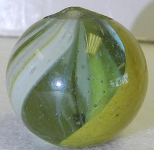 20610m Very Nice German Handmade Shooter Marble .90 Inches Mint Minus