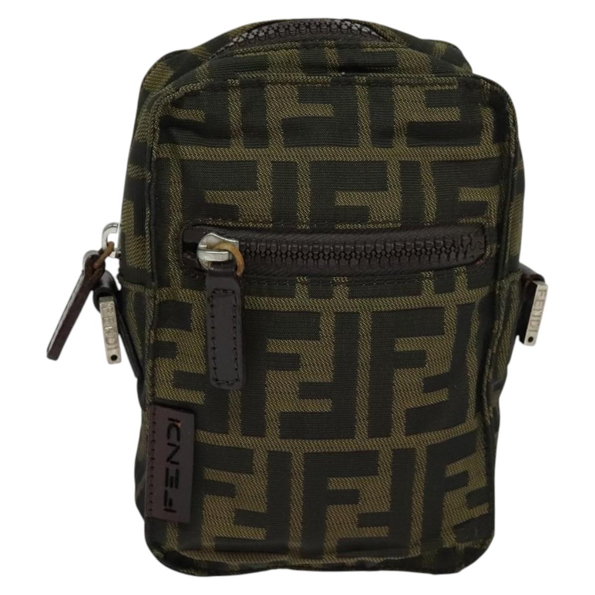 FENDI Zucca Canvas Shoulder Bag Black Brown Auth bs24898 thumbnail 13