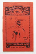 ARSENAL v LEEDS UNITED 1936/1937 *VG Condition Football Programme*