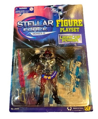 VINTAGE CHAP MEI STELLAR FORCE LIGHT UP ACTION FIGURE PLAYSET NOS 28086