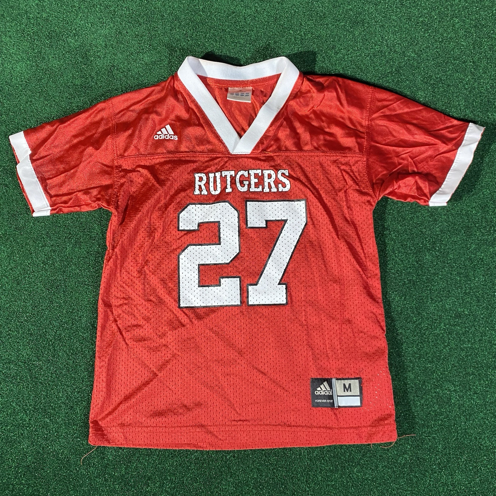 Adidas Rutgers Scarlet Knights #27 Red Youth M Football Jersey