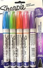Sharpie Oil-Based Medium Point Paint Marker, Fashion Assorted, 5 Pack