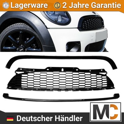 Mini Cooper R56 R57 R58 R59 Frontgrill Kit 3-teilig 2006-2009 hochGlanz Schwarz