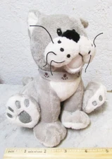 plush cute grey cat, 6 inch tall, cute toy for boys & girls by Kipp Brothers