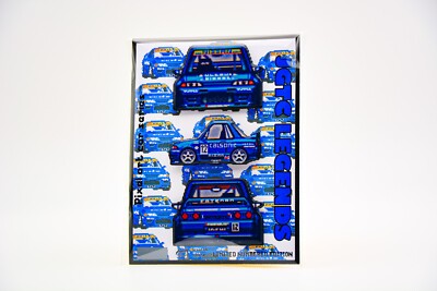 Pin set of 3 Calsonic Nissan Skyline GT-R R32, pixel art limited edition 1 of 5