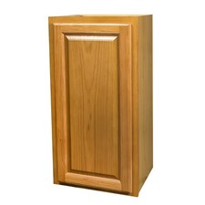 Economy Golden Oak raised panel kitchen wall cabinets