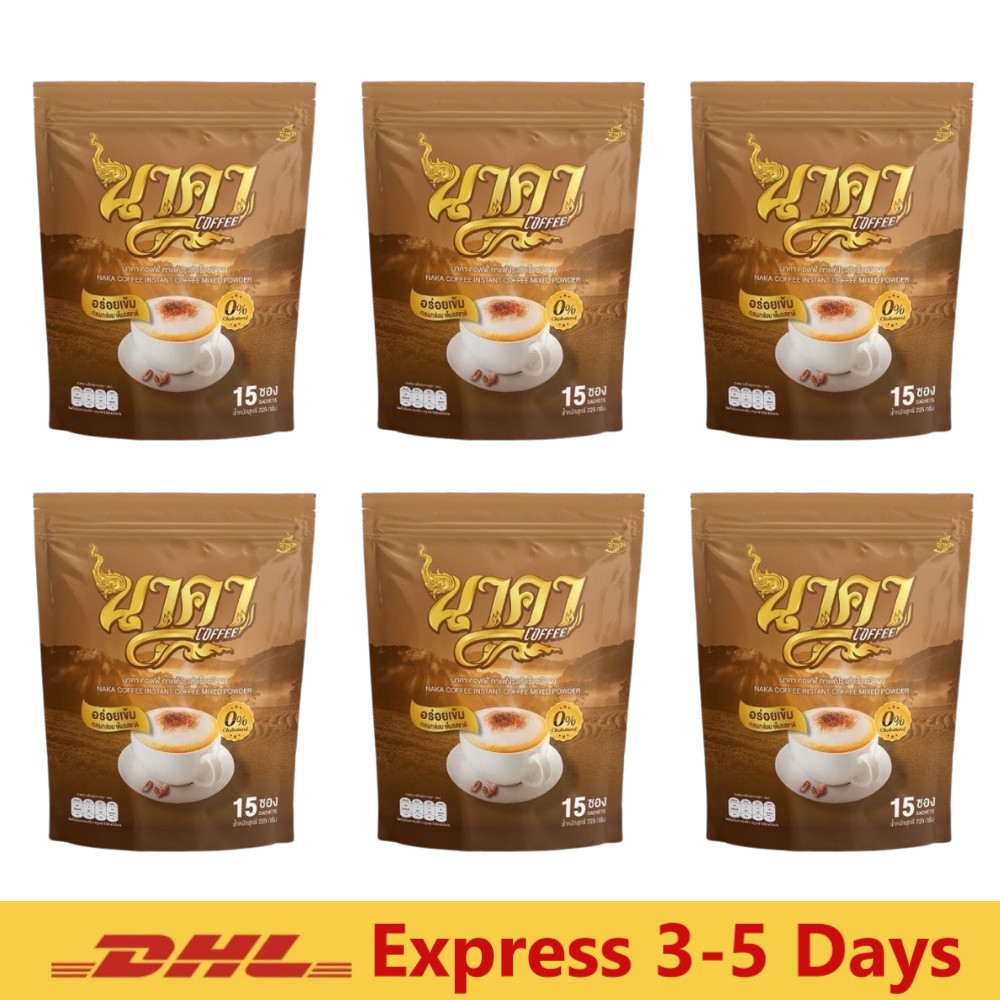 6x Naka Instant Coffee Mix Powder Espresso Weight Control Slim Healthy NO SUGAR