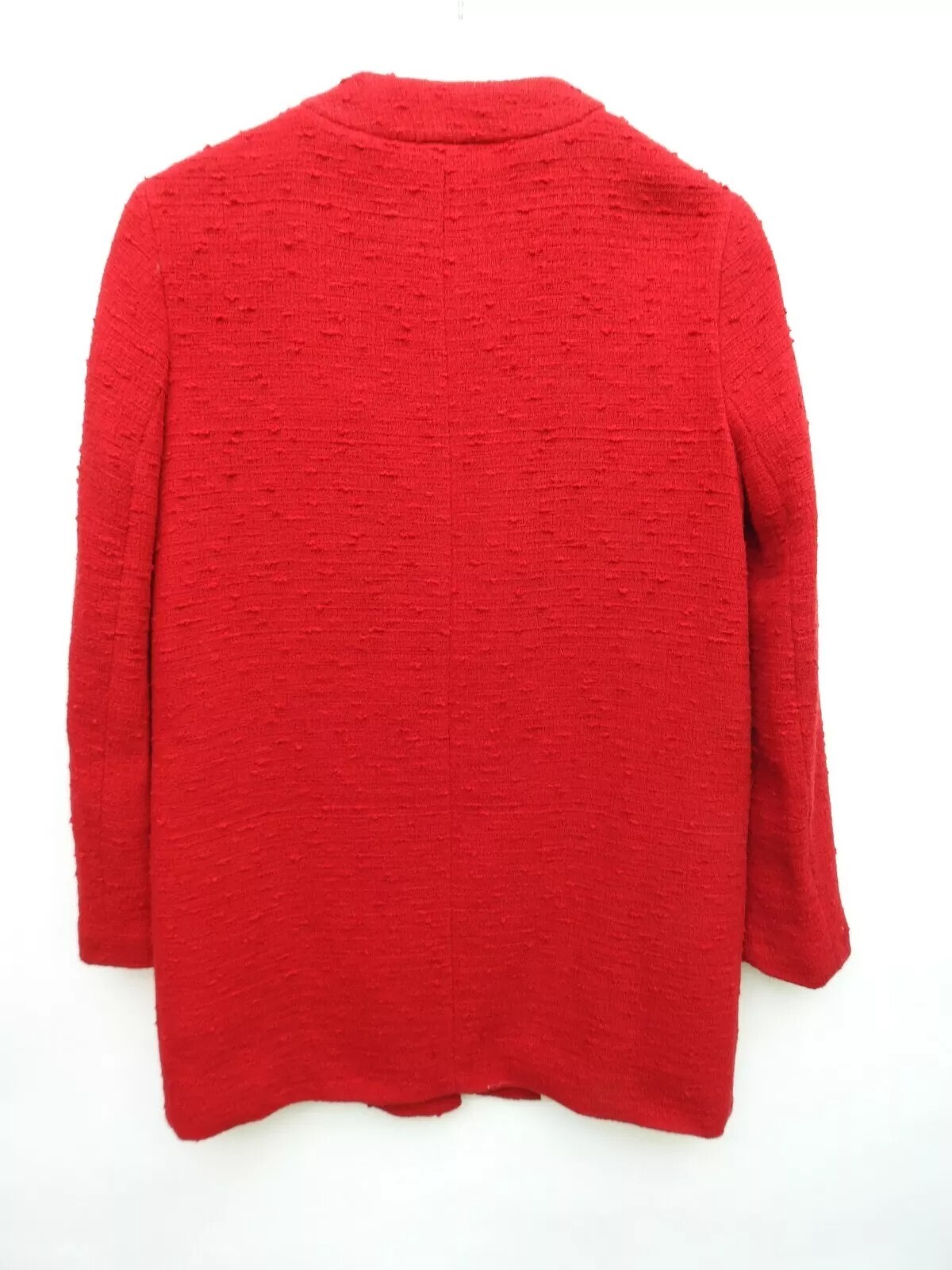 ALTRA Blazer cappotto tweed rosso lungo Zara taglia S ref 7853 658