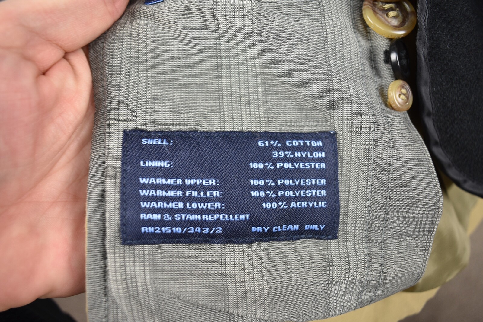 Joseph Abboud Solid Light Brown Cotton/Nylon Blen… - image 8