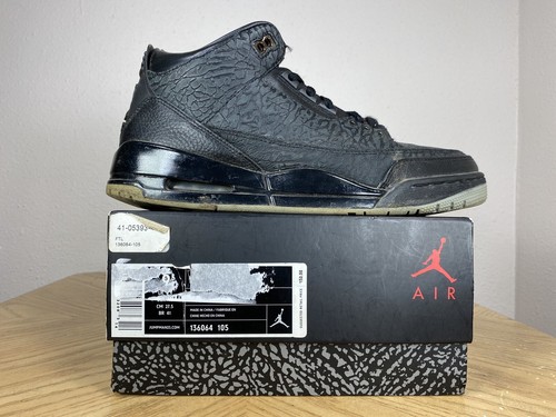 Men's Nike Air Jordan 3 III Retro Black 