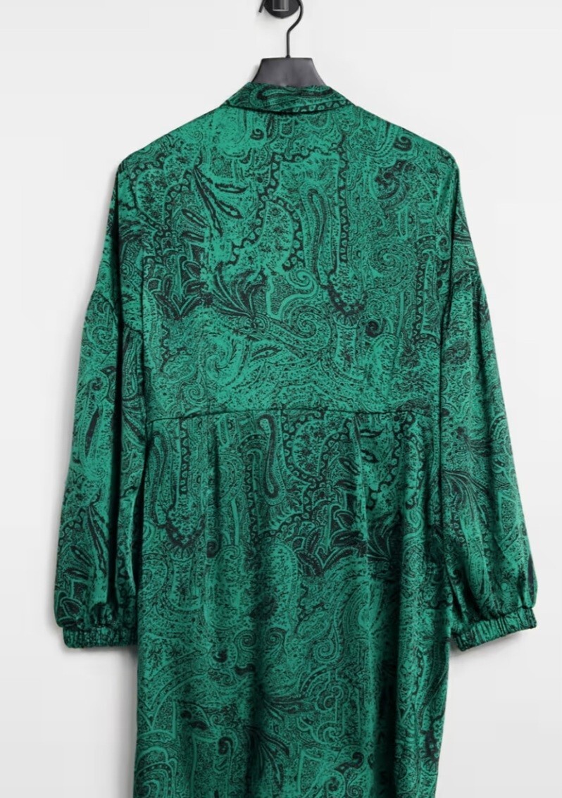 Reduced!) Rare Stunning Top Shop Green Paisley Wrap Dress BNWT | eBay UK