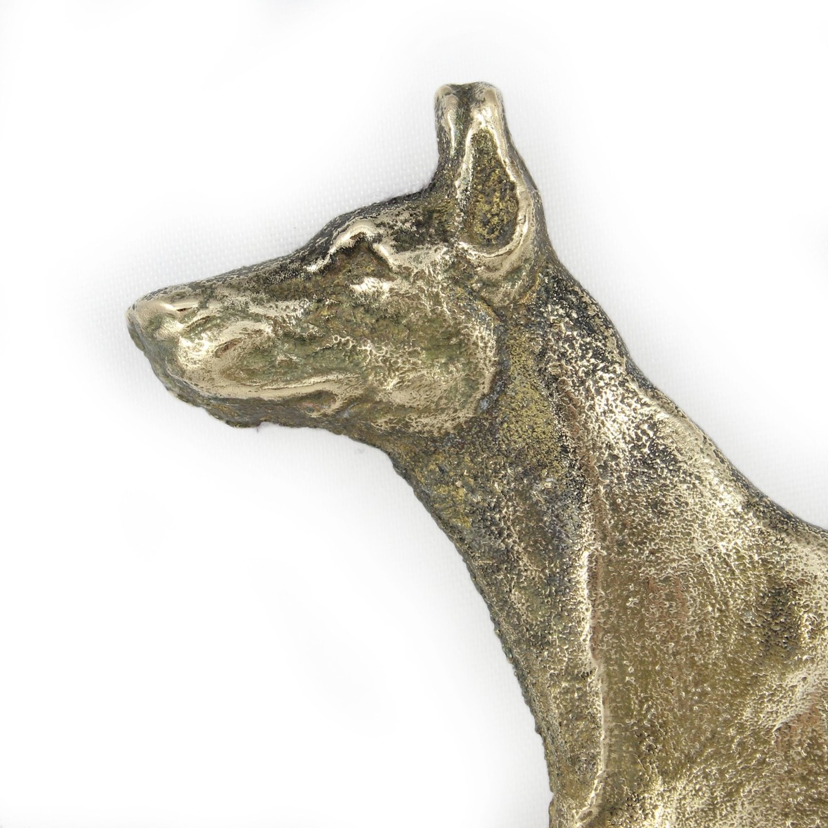 Doberman pincher - brass tablet with image of a dog, Art Dog USA