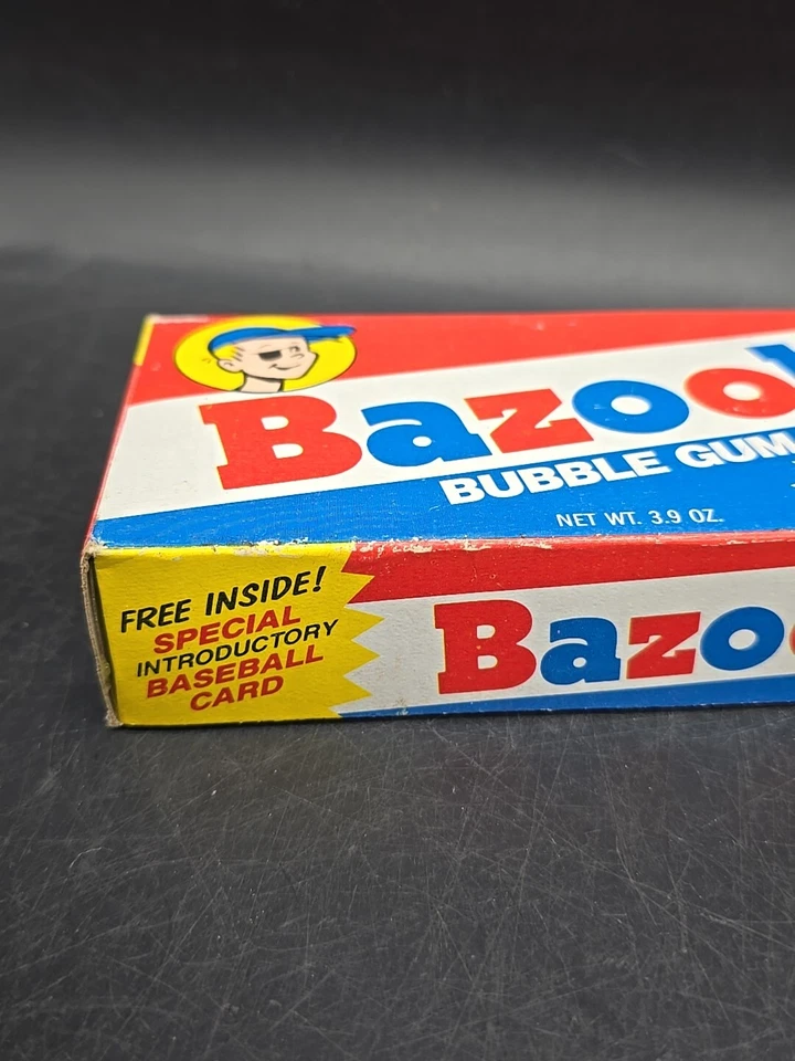 Tarjeta de béisbol Bazooka Bubble Gum vintage 1990 nueva caja sellada introducción en el interior Foto 4 de 4