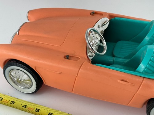 Barbie Convertible 1962 Austin Healy Irwin Mattel 18” Sports Car Vintage 1/6 - Picture 10 of 16