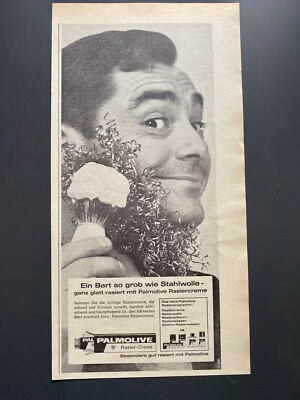 Palmolive Rasier-Creme Rasur Original 1965 Vintage Advert Werbung Reklame