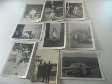 8F14 Vintage estate photo lot of 9 photos 1940/50's military kids
