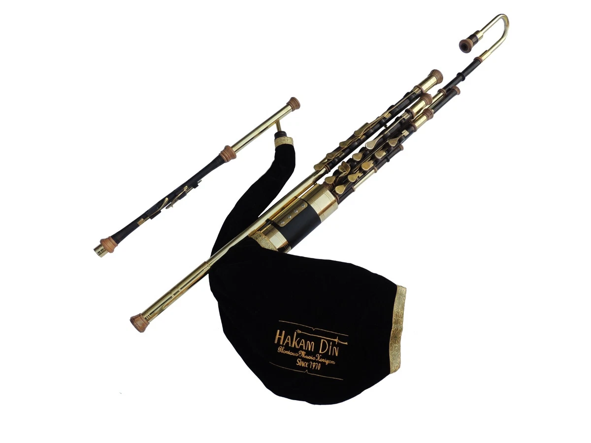 Irish Uilleann Pipes Full Set with a 4 Key Chanter in Black Shaded Cocobolo Wood