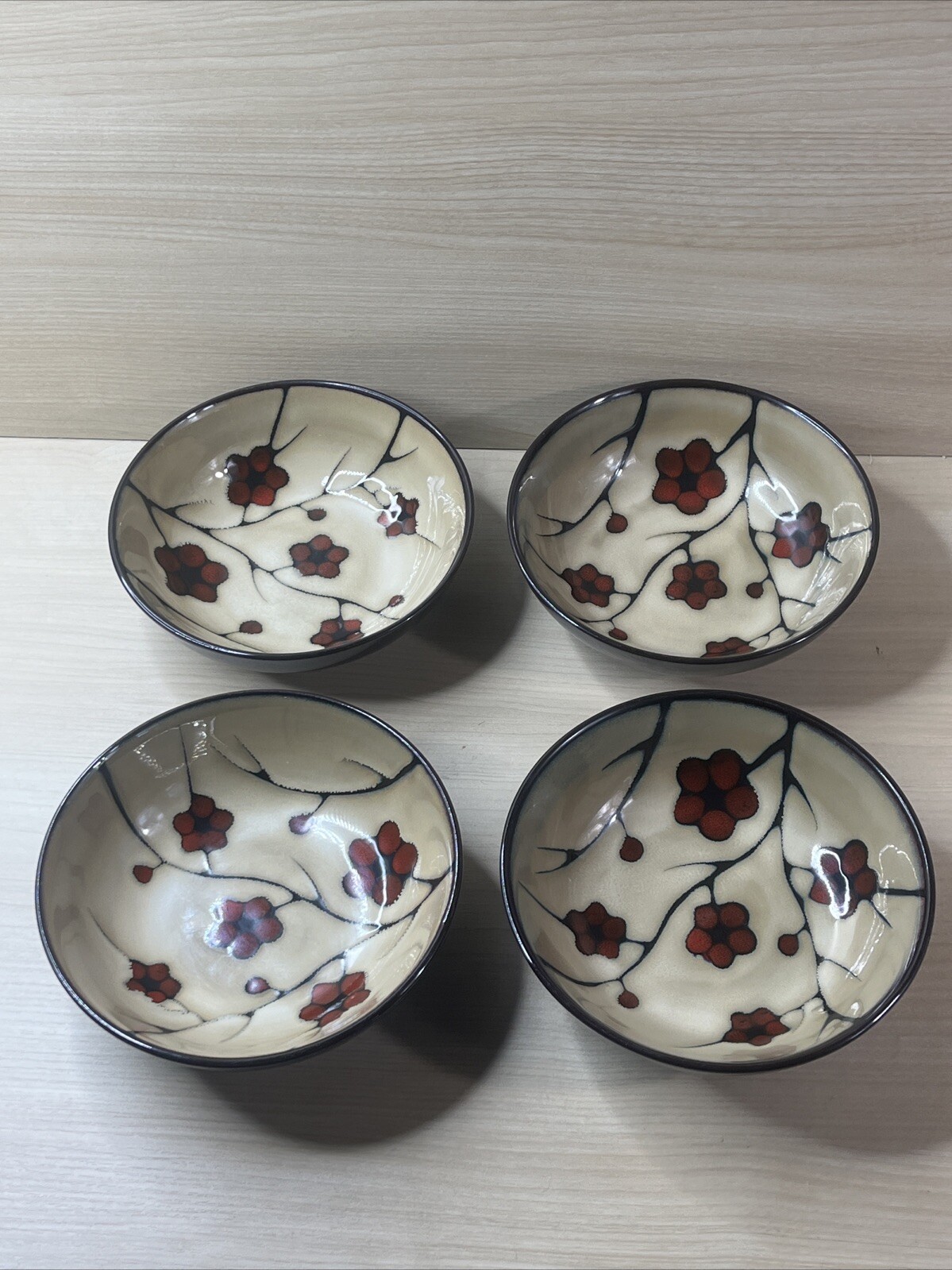 Pfaltzgraff Aster Floral 4-Piece Soup Pasta Cereal Bowl Set 7.75 Inch